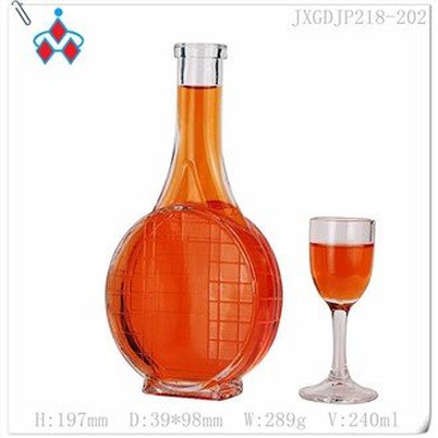 Einzigartige Flasche in Glasform