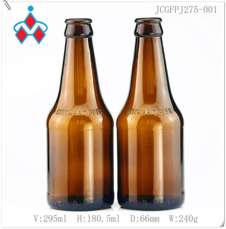 275 ml bernsteinfarbene Bierglasflasche