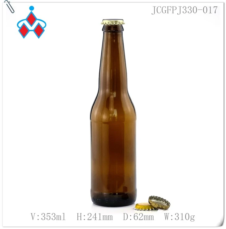 330 ml bernsteinfarbene Bierglasflasche